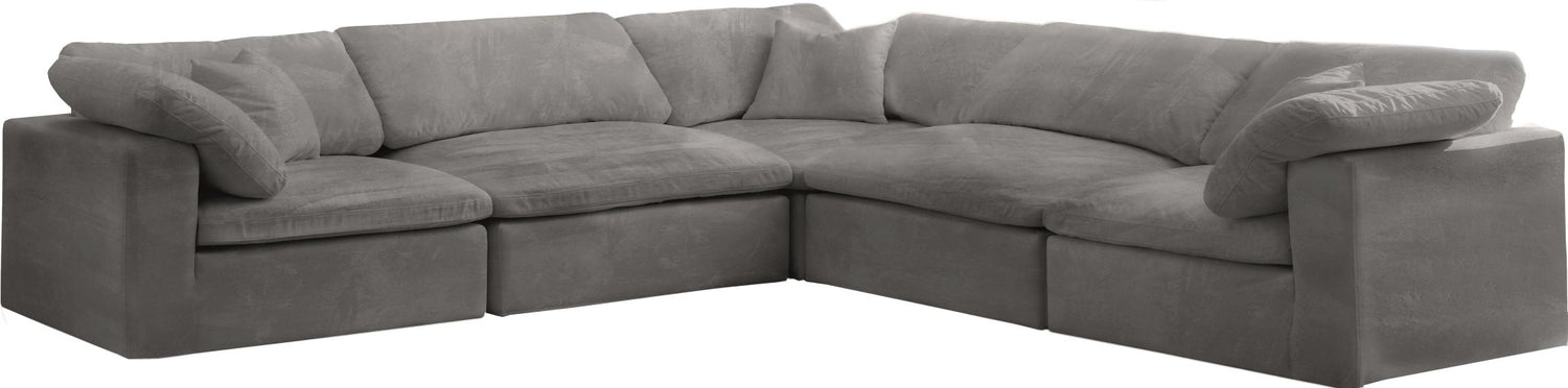 Cozy - Modular Sectional Cloud - Grey - Fabric - Modern & Contemporary | Home Elegance USA