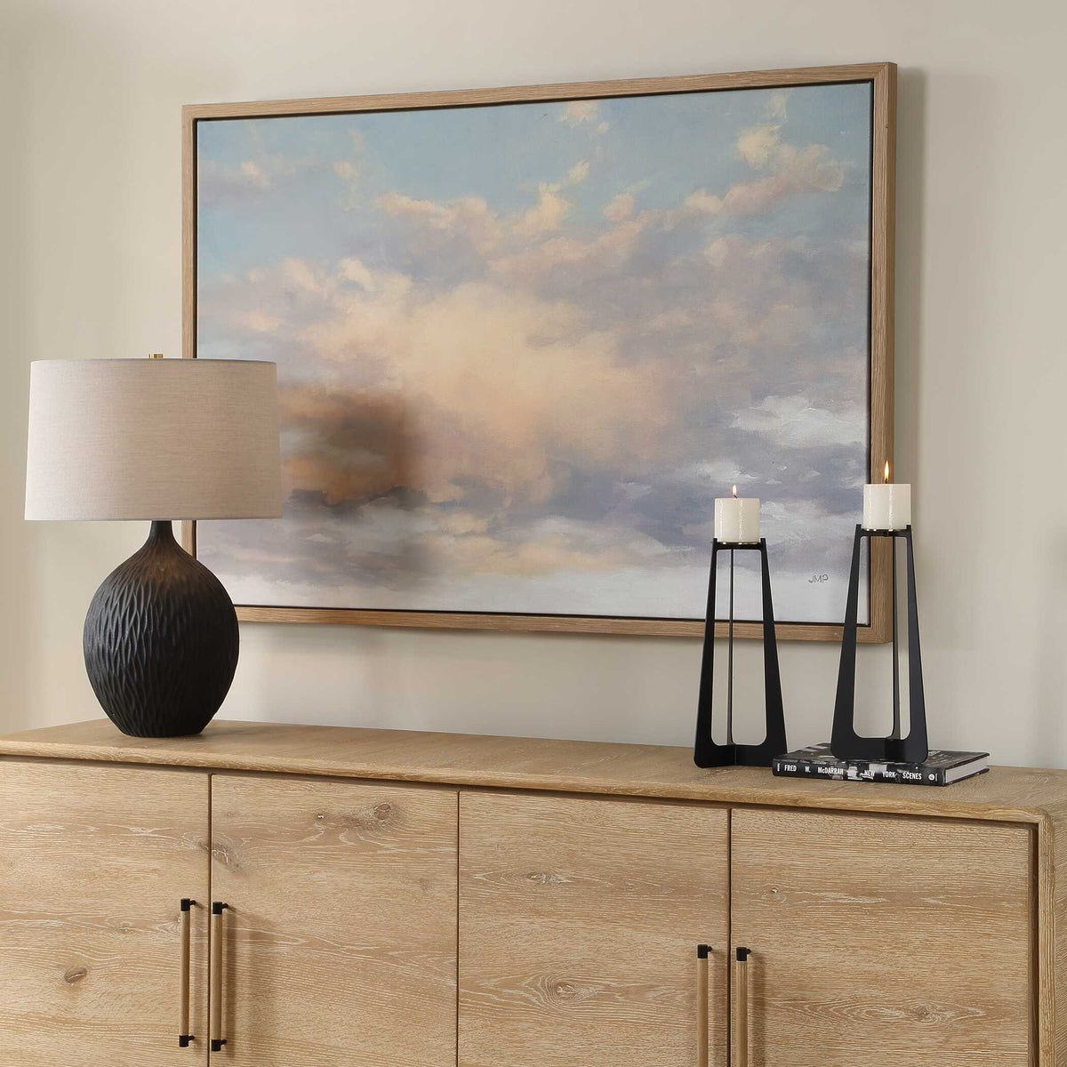 Take Me Higher Framed Sky Art Blue / Orange / Pink / Purple / White / Woodtone / Yellow - Light Blue / Pink by Uttermost - View 3