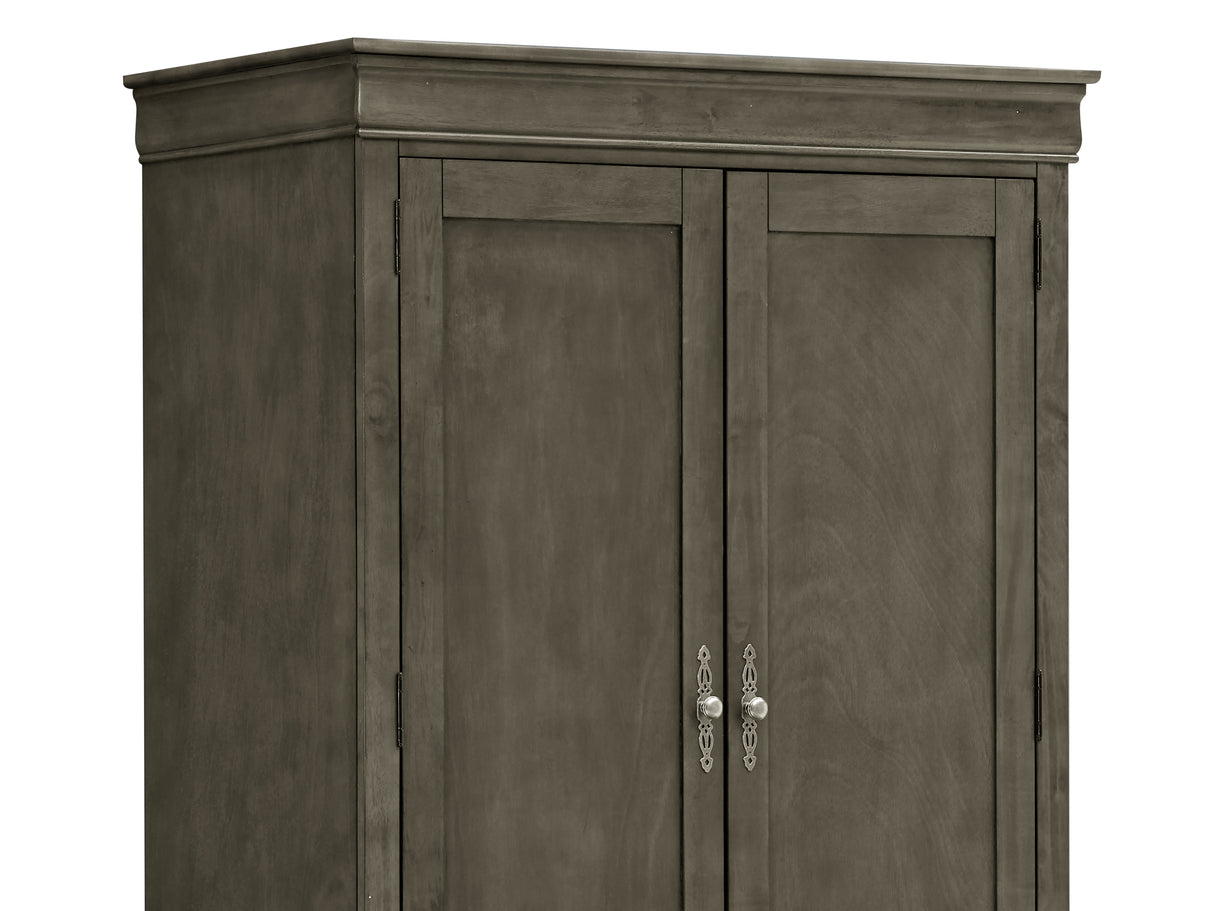 Louis Phillipe G3105-A Armoire , Gray - sold by Home Elegance USA