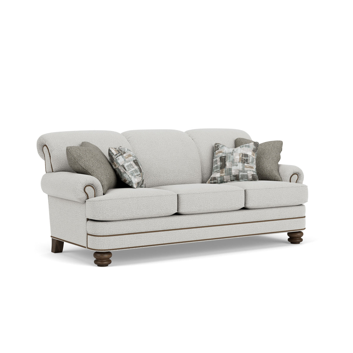 Bay Bridge Fabric Sofa, Nailhead Trim | Flexsteel