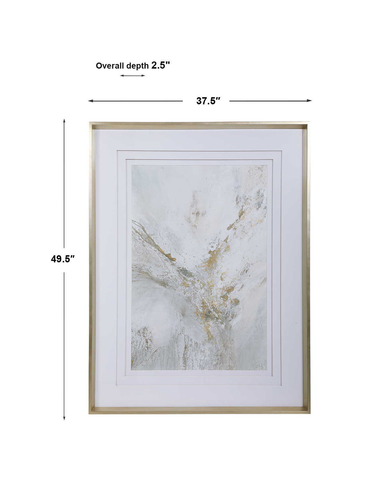 Ethos Framed Abstract Print - Gold by Uttermost - View 8