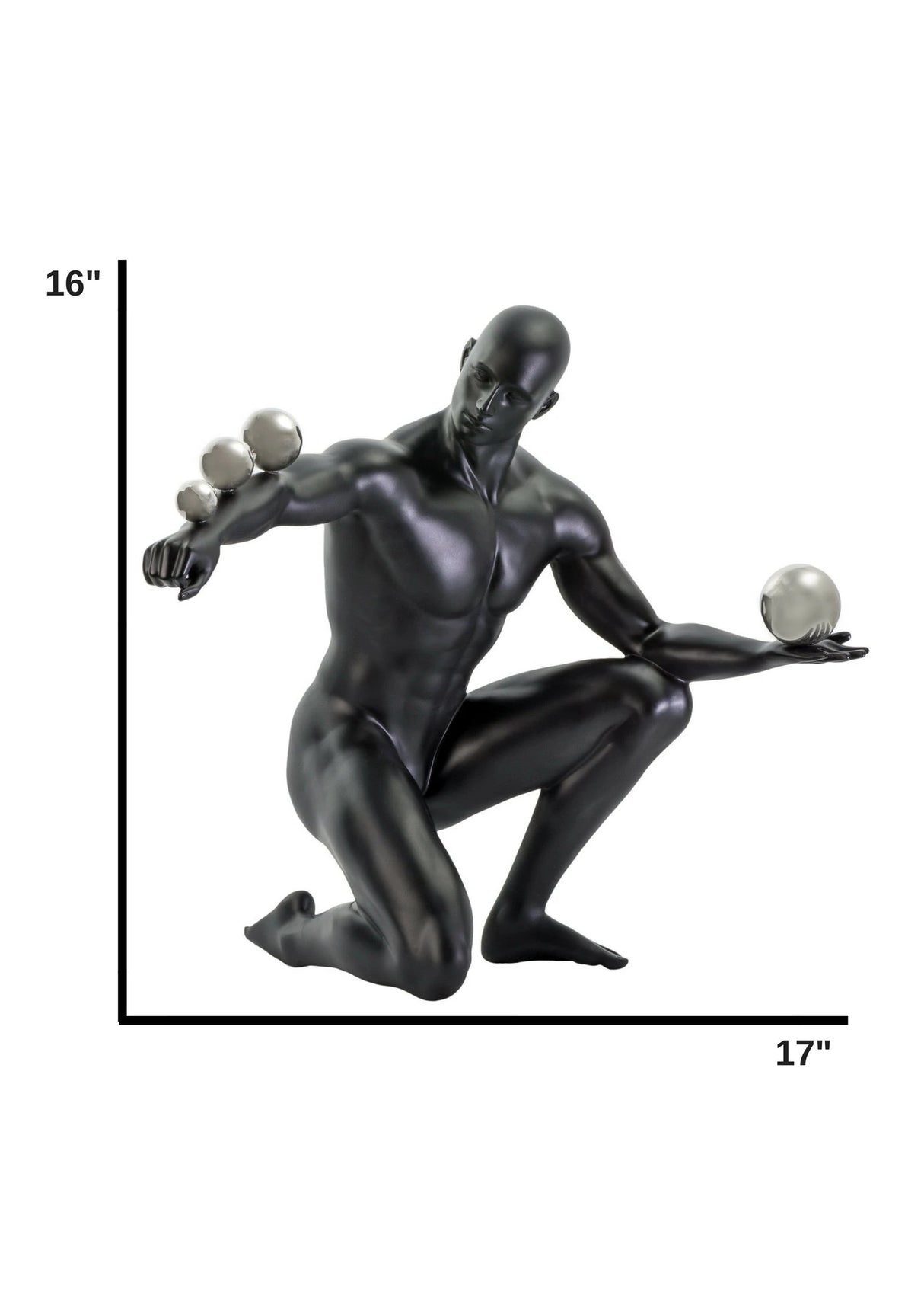 Escultura de Jean // Negro mate y acero | Finesse