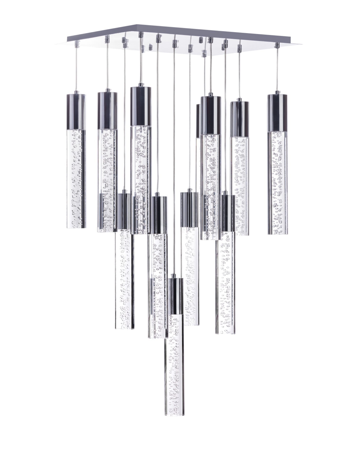 Acrylic Cylinder Chandelier// 13 Light  | Finesse