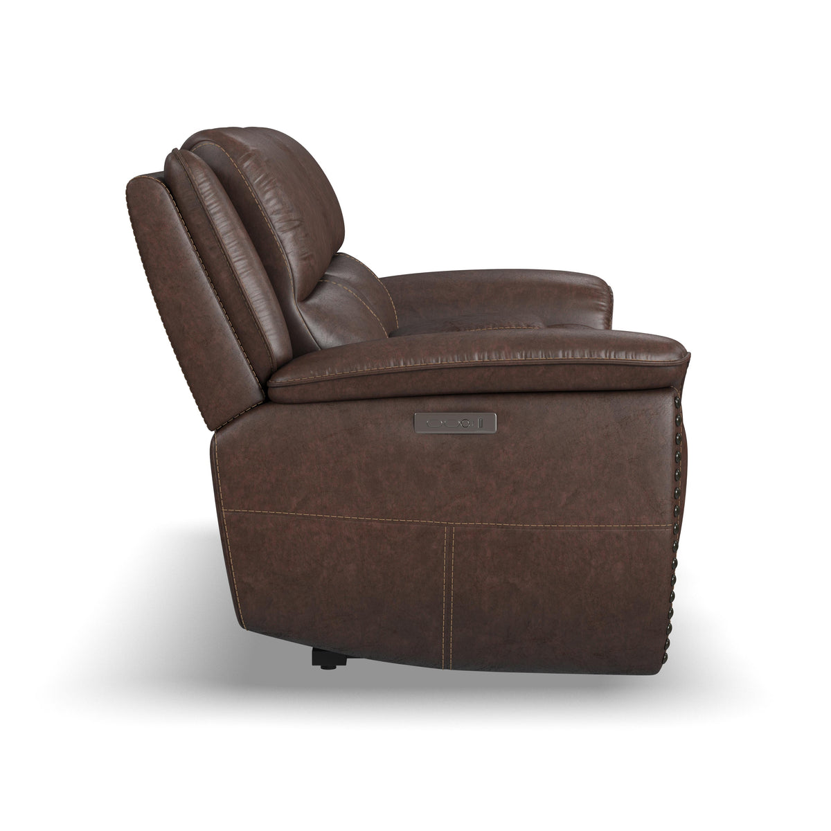Beau Power Reclining Loveseat With Console & Power Headrests - Sable | Flexsteel