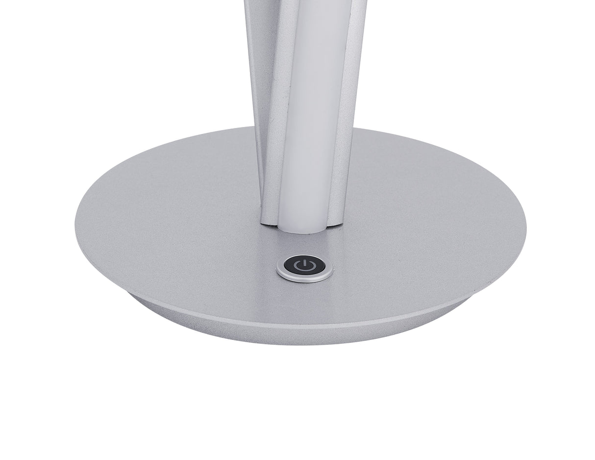 Lámpara de mesa Munich plateada // Tira de LED y regulador táctil | Finesse