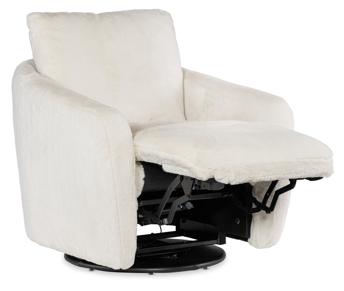 Bonnie Swivel Chair With Power Footrest - White by Hooker Furniture - View 6