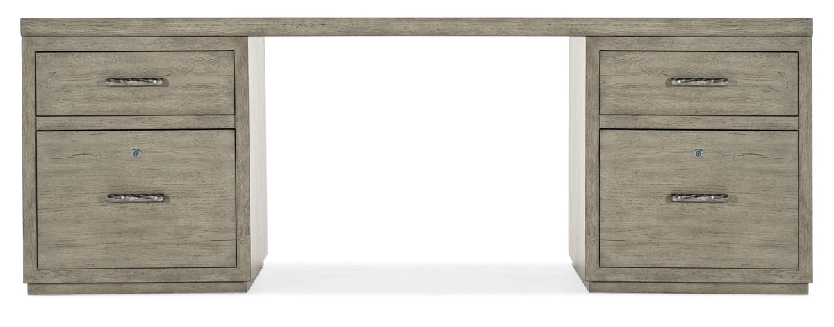 Linville Falls 84" Desk With Two Files - Gray by Hooker Furniture - View 4