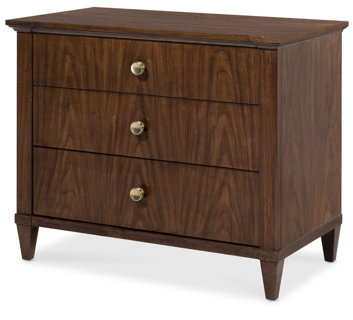 Archives Three-Drawer Nightstand - Dark Brown by Hooker Furniture - View 3
