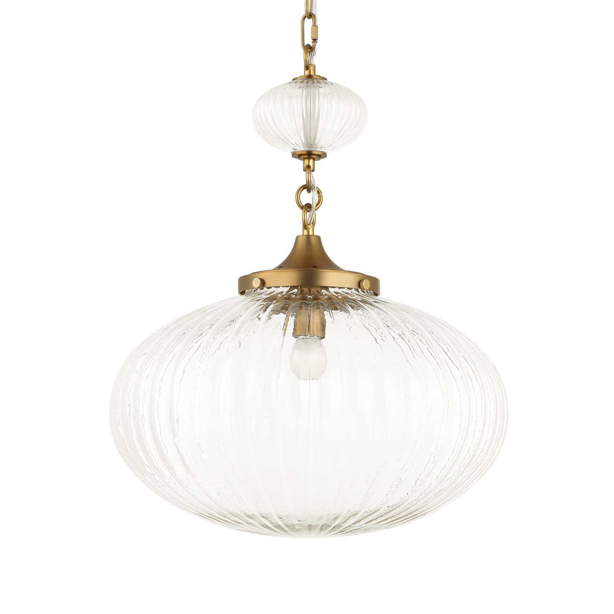 Bellaire 1 Light Glass Shade Pendant - Gold by Uttermost - View 3