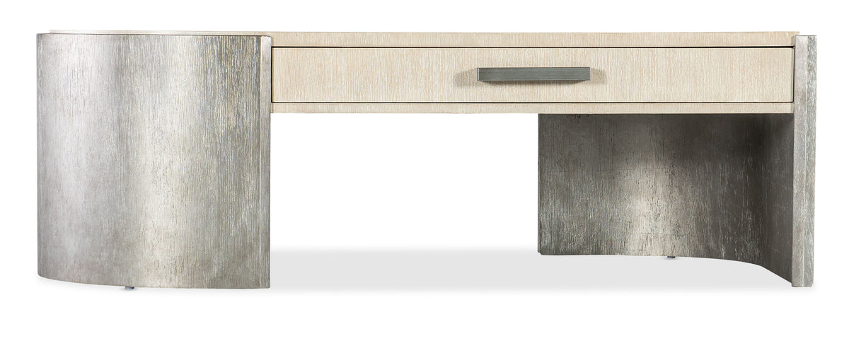 Melange Silverfrost Coffee Table - Silver / Beige by Hooker Furniture - View 4