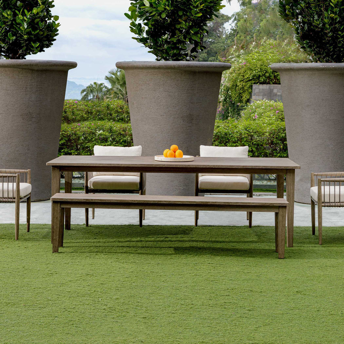 Forsyth Outdoor Dining Table - Dark Gray by Uttermost - View 4