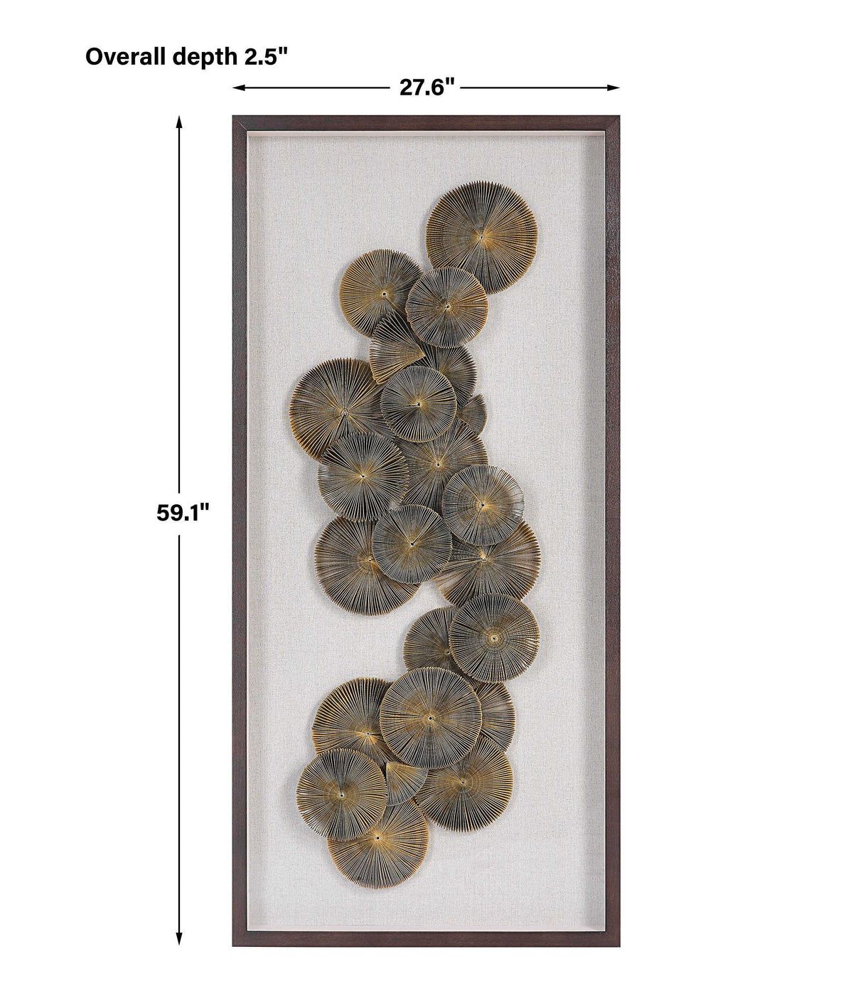 The Times Shadow Box Wall Art - Light Brown by Uttermost - View 7