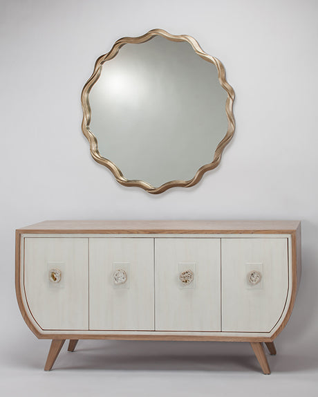 Faux Natural Oak Cabinet 2707-S with Optional Champagne Mirror – Artmax - Home Elegance USA