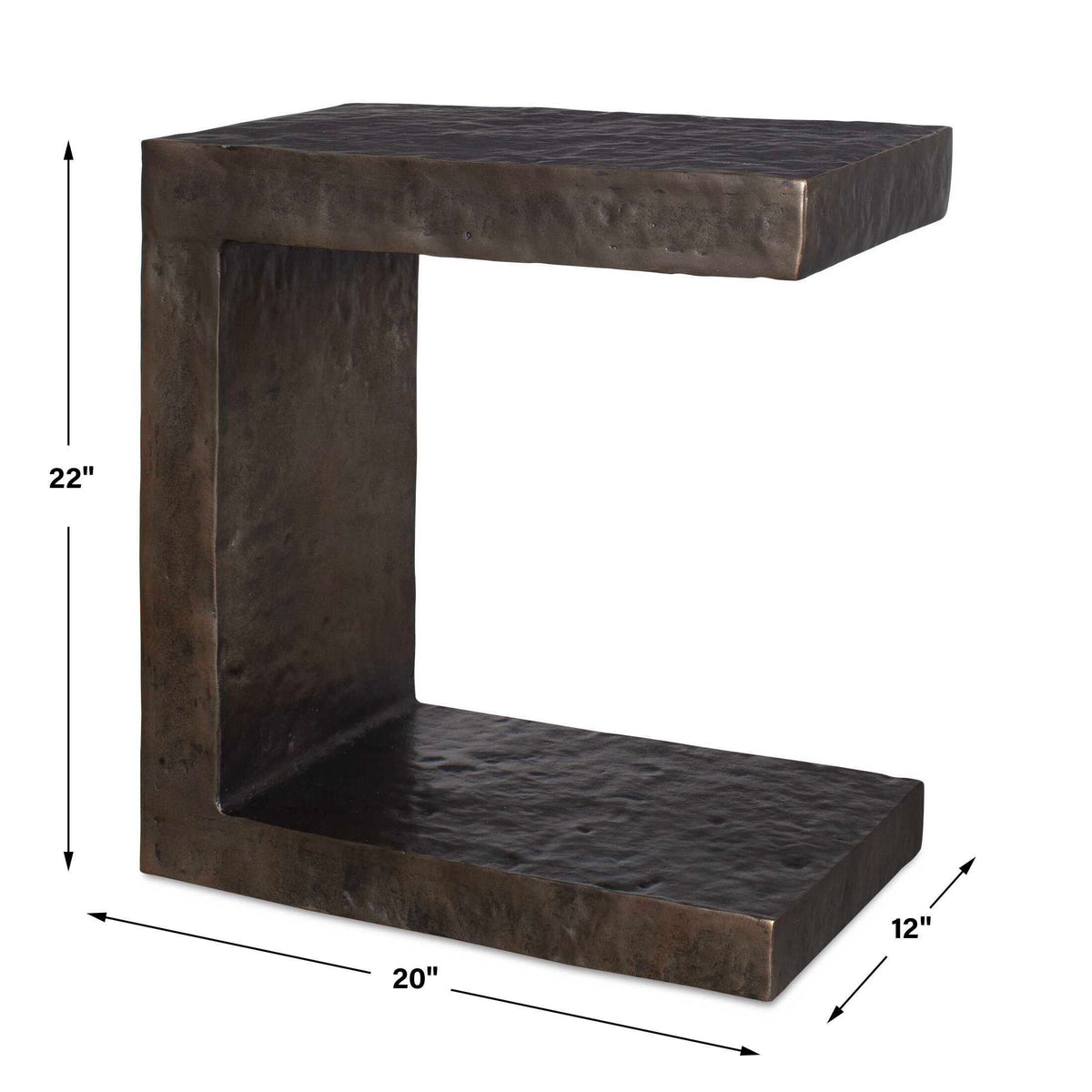 Obra Outdoor Side Table - Bronze by Uttermost - View 13