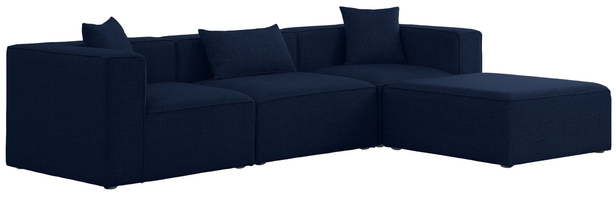 Cube - Modular Sectional 4 Piece - Navy - Fabric | Home Elegance USA