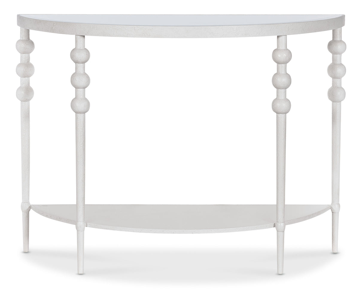 Melange On The Bright Side Demilune Console - White by Hooker Furniture - View 3