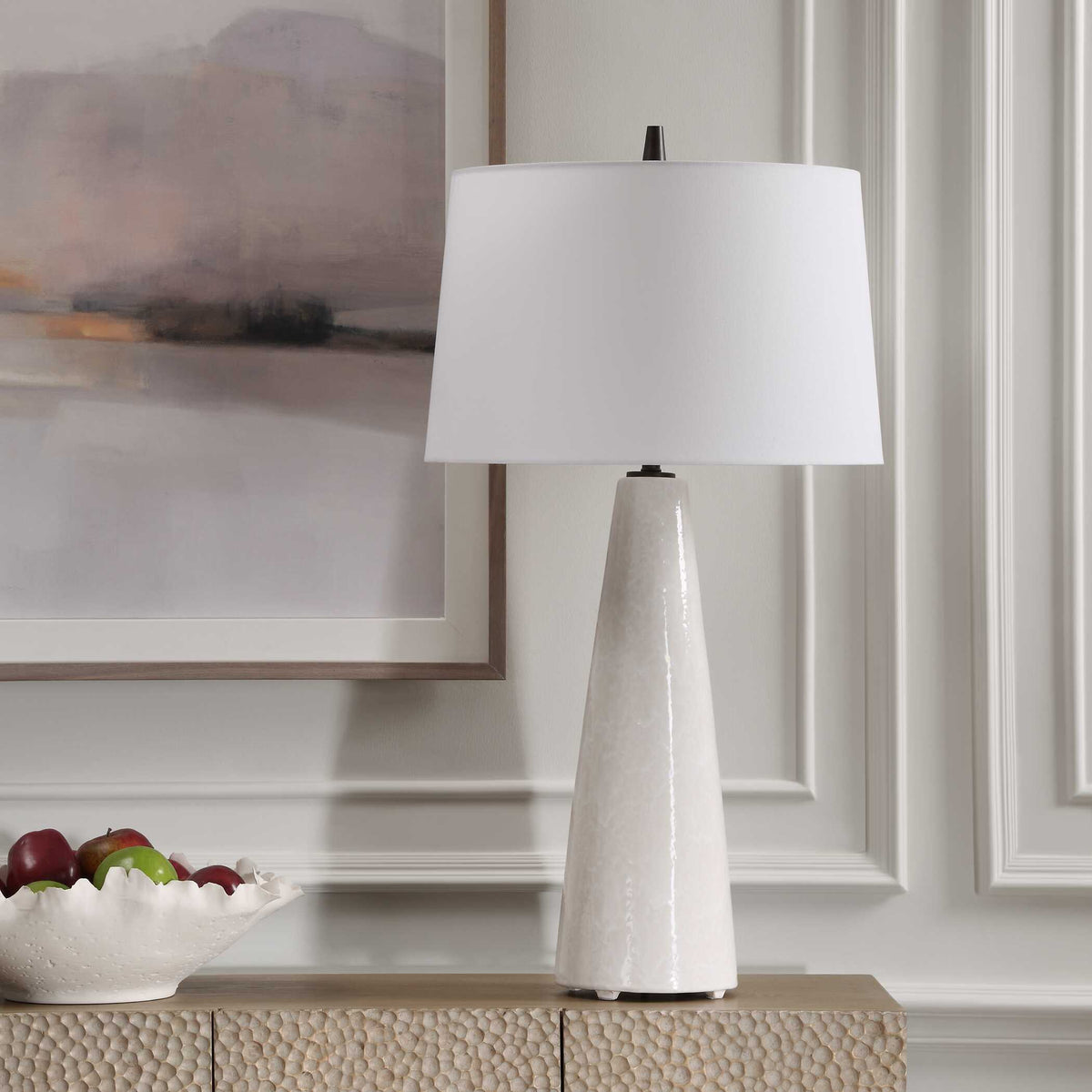Loire Ivory Glaze Table Lamp - Beige by Uttermost - View 3