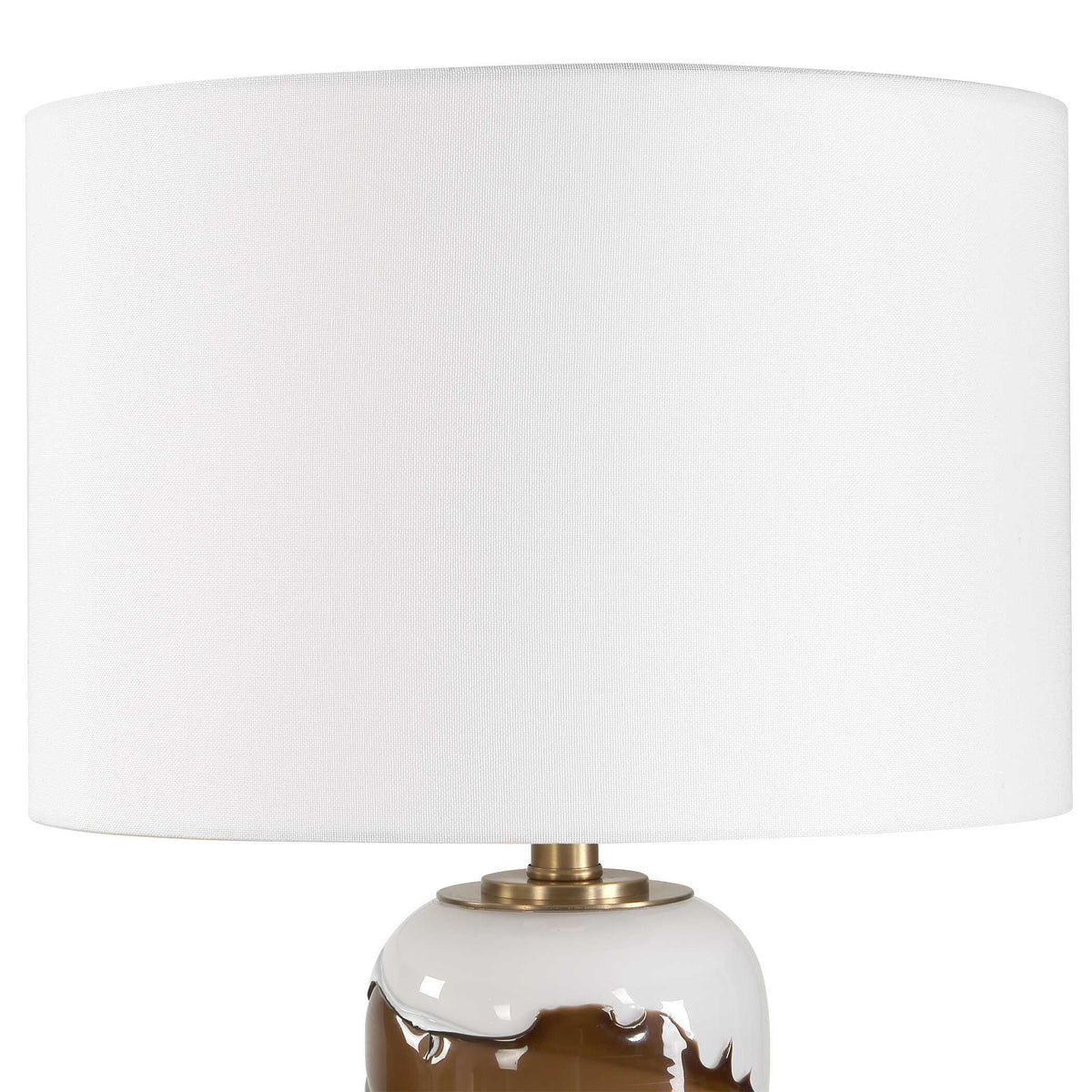 Ararat Swirl Table Lamp - Dark Brown / White by Uttermost - View 5