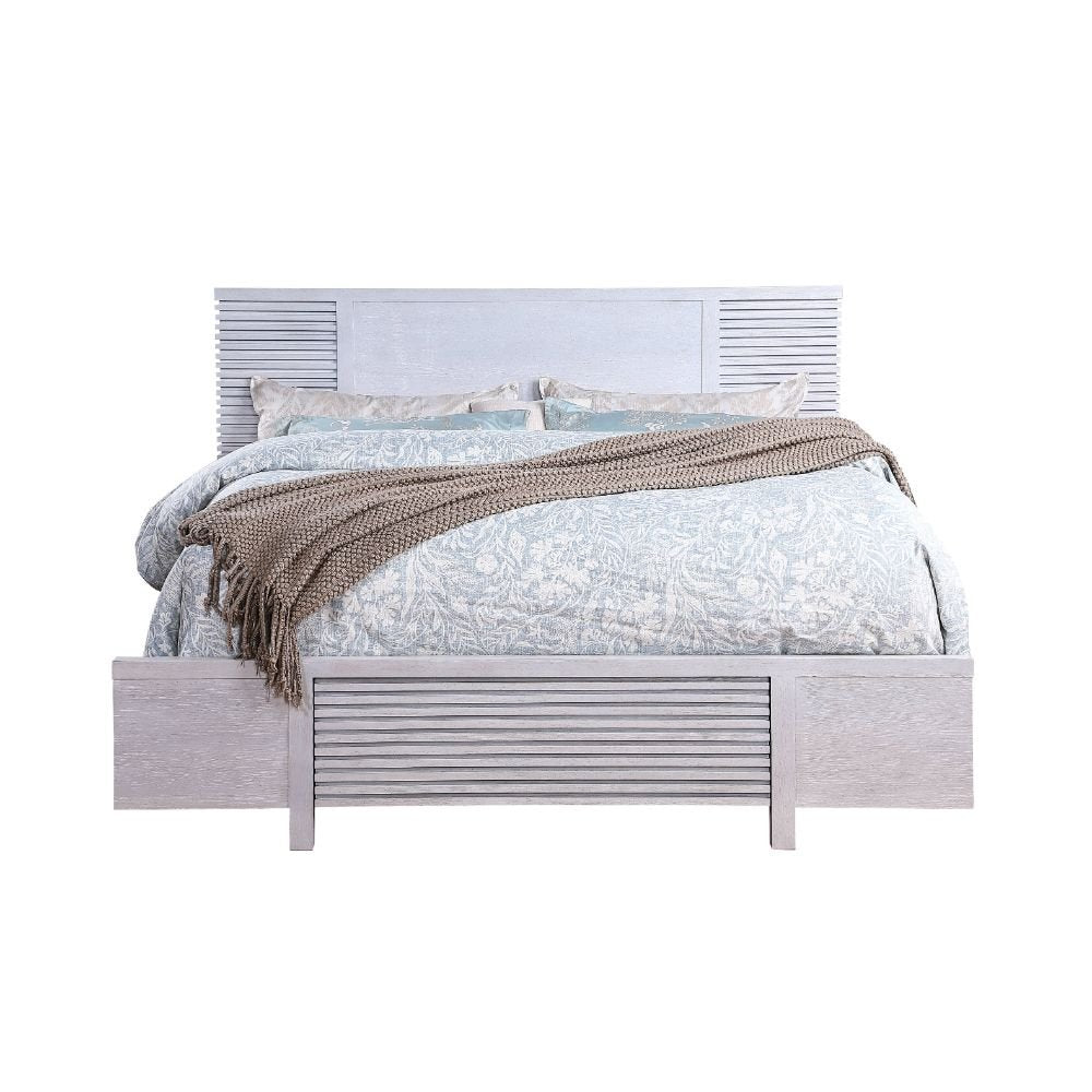 Aromas Queen Bed 28110Q White Oak Finish | Acme | Home Elegance USA