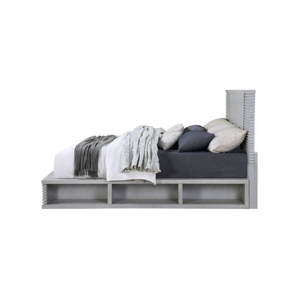 Aromas Queen Bed 28110Q White Oak Finish | Acme | Home Elegance USA