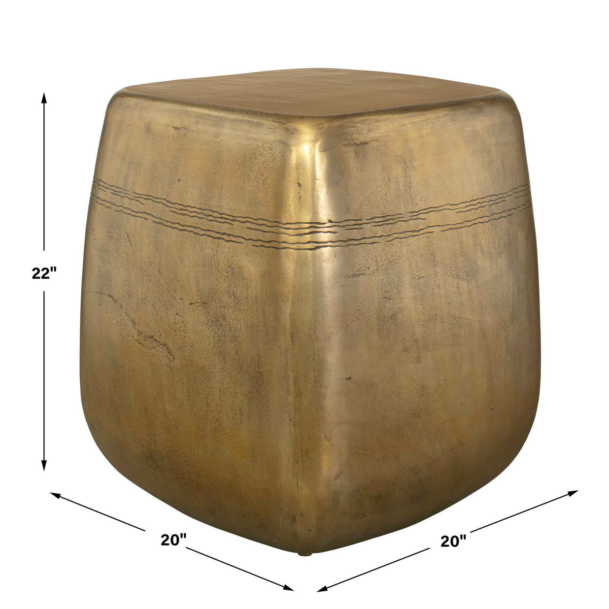 Saguaro Indoor-Outdoor Side Table - Gold by Uttermost - View 6