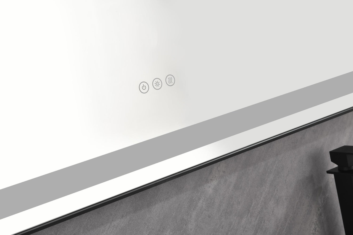 72 in. W x 36 in. H Black Framed LED Single Bathroom Vanity Mirror in Polished Crystal Bathroom Vanity LED Mirror with 3 Color Lights Mirror for Bathroom Wall Smart Lighted Vanity Mirror | Home Elegance USA