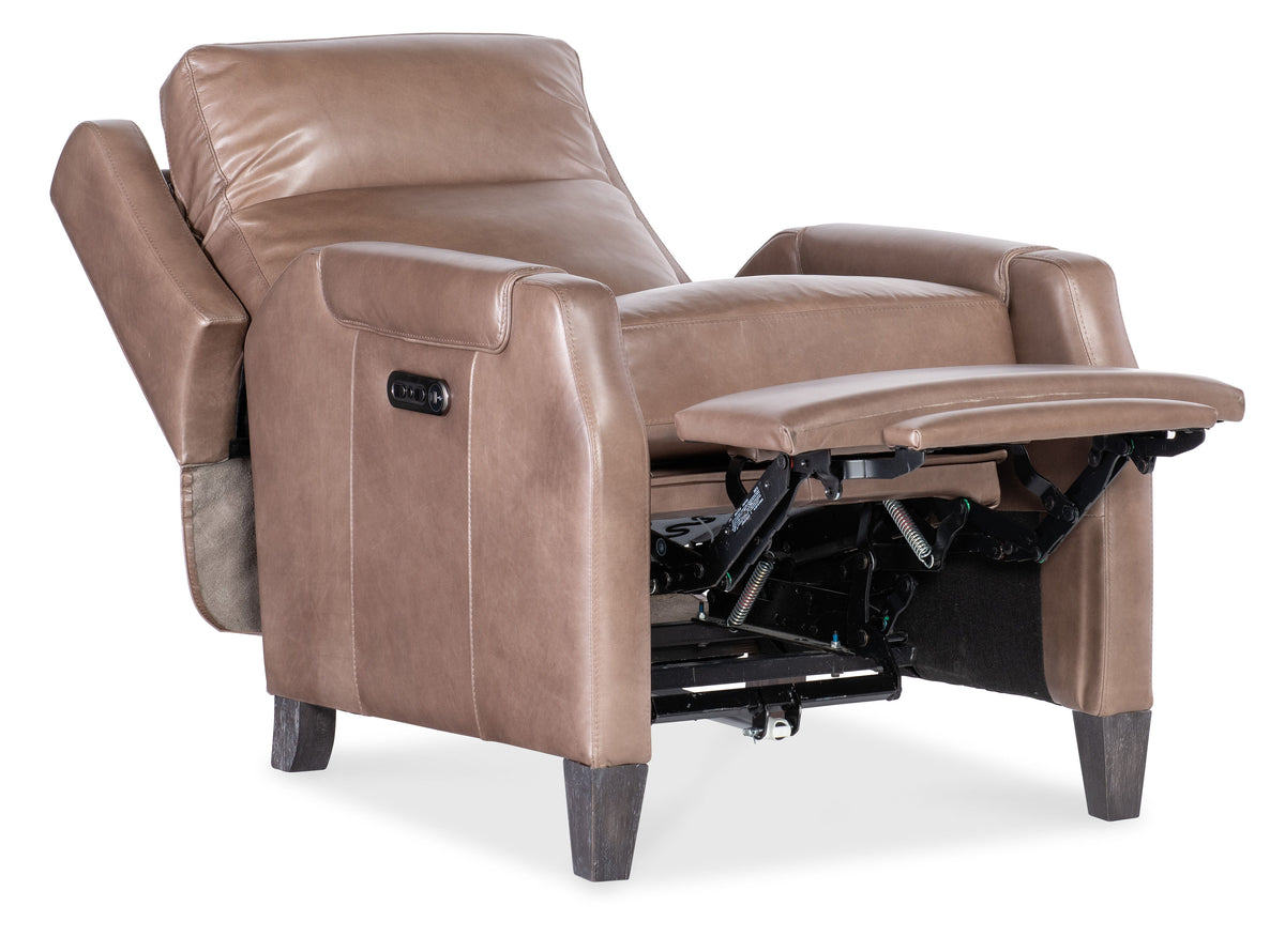 Nelson Power Recliner With Power Headrest - Light Brown by Hooker Furniture - View 5