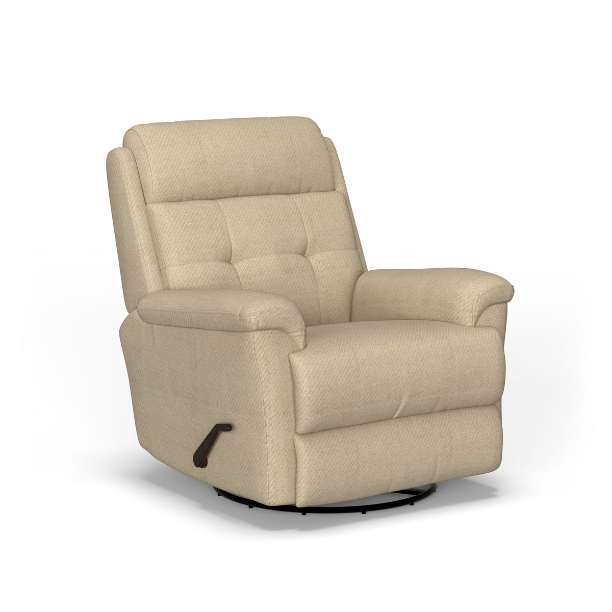 Sophisticated Transitional Fabric Swivel Gliding Recliner | Flexsteel