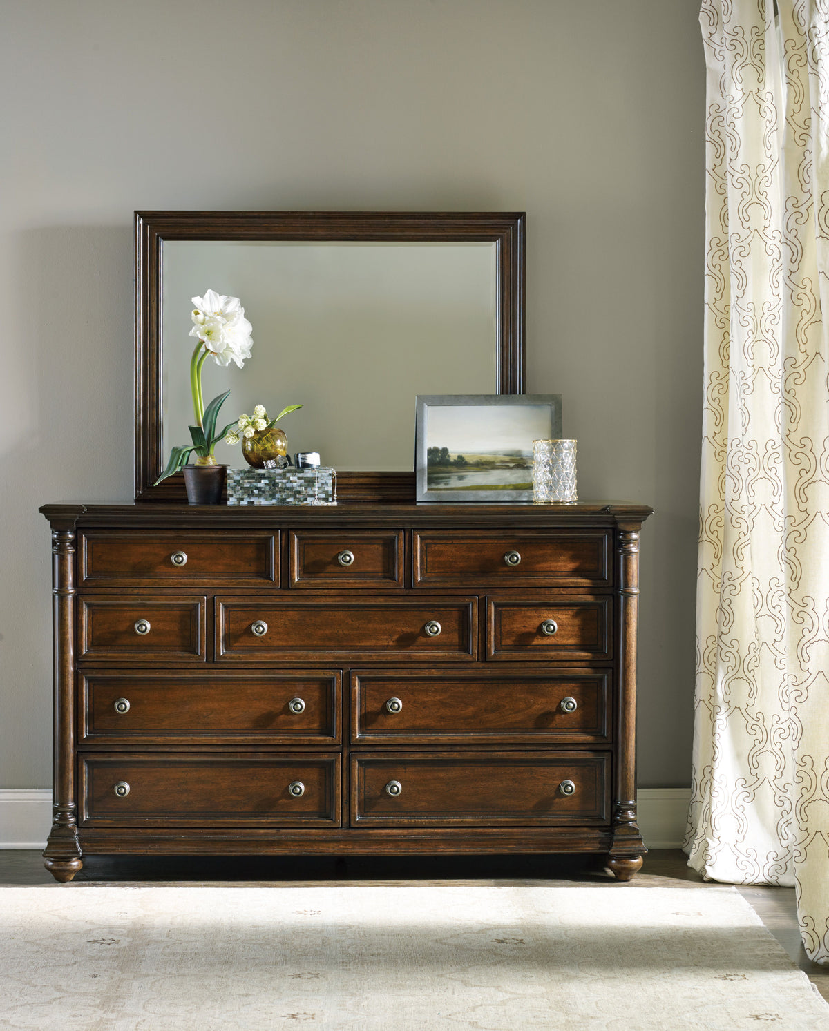 Leesburg Landscape Mirror - Dark Brown by Hooker Furniture - View 2