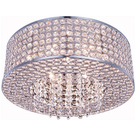 Amelie 6 - Light Chrome Flush Mount | Elegant Lighting | Home Elegance USA