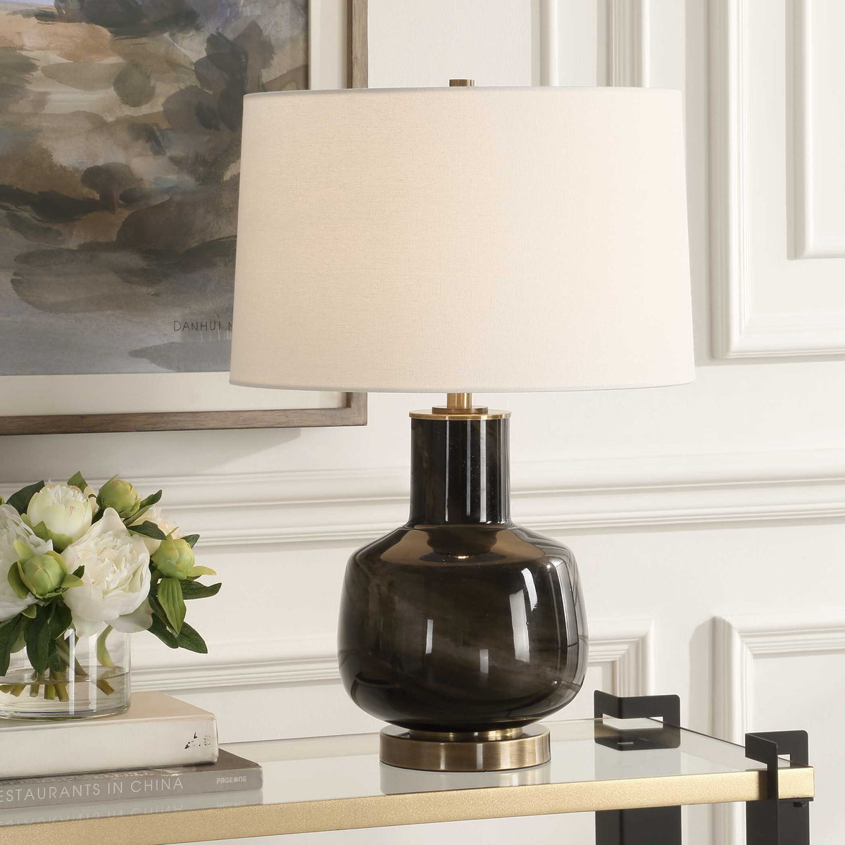 Buchanan Table Lamp Charcoal - Black by Uttermost - View 2