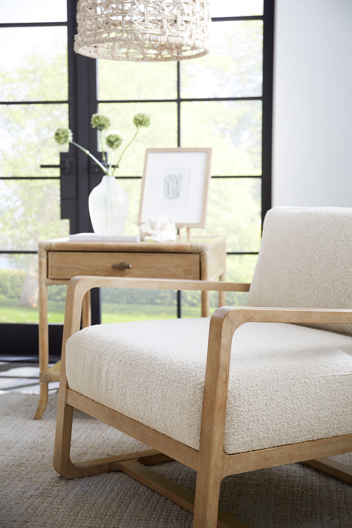 Moraine Accent Chair - Beige / Light Brown by Hooker Furniture - View 2