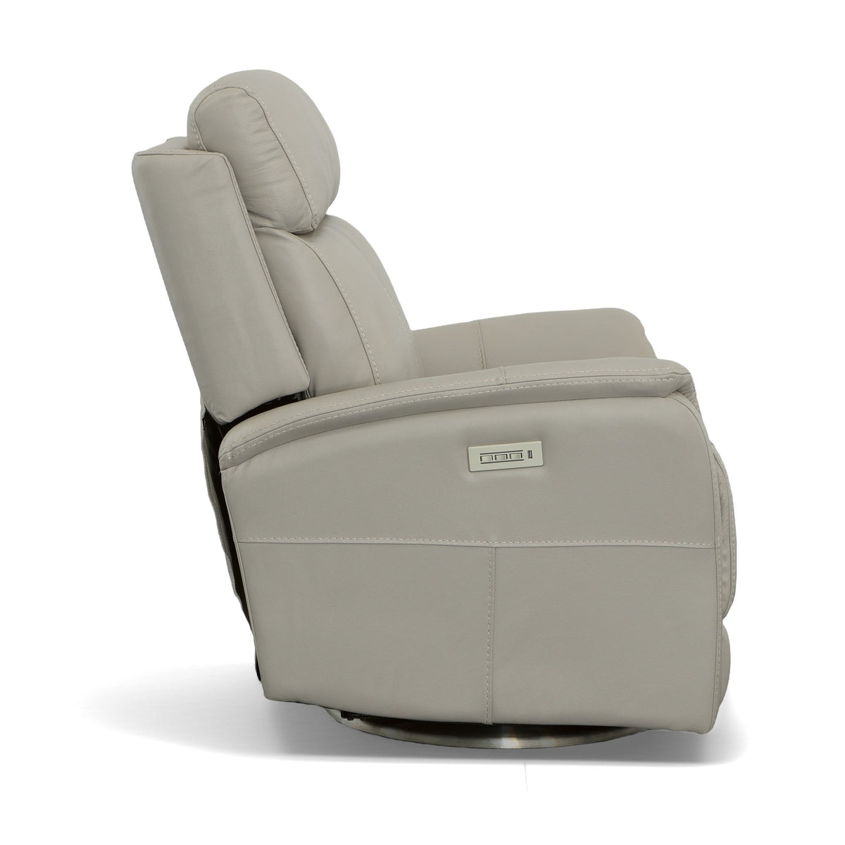 View Power Swivel Recliner With Power Headrest - Dove | Flexsteel