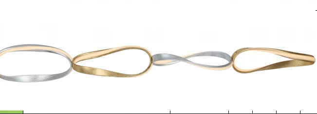 Lámpara de araña horizontal Praga // Oro y cromo | Finesse