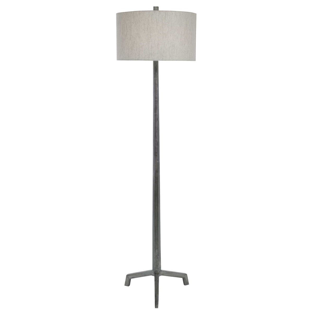 Ivor Cast Iron Floor Lamp Dark Gray - Black / Beige by Uttermost - View 4