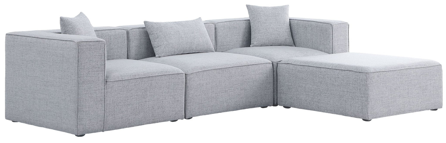 Cube - Modular Sectional 4 Piece - Gray - Fabric | Home Elegance USA