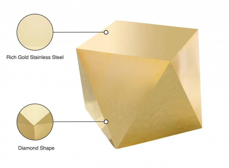 Gemma 3 Piece Occasional Table Set In Gold - 222Gold-3Set | Meridian - sold by Home Elegance USA