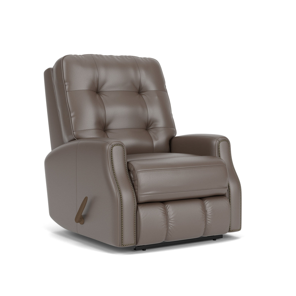 Devon Transitional Leather Recliner, Nailhead Trim | Flexsteel