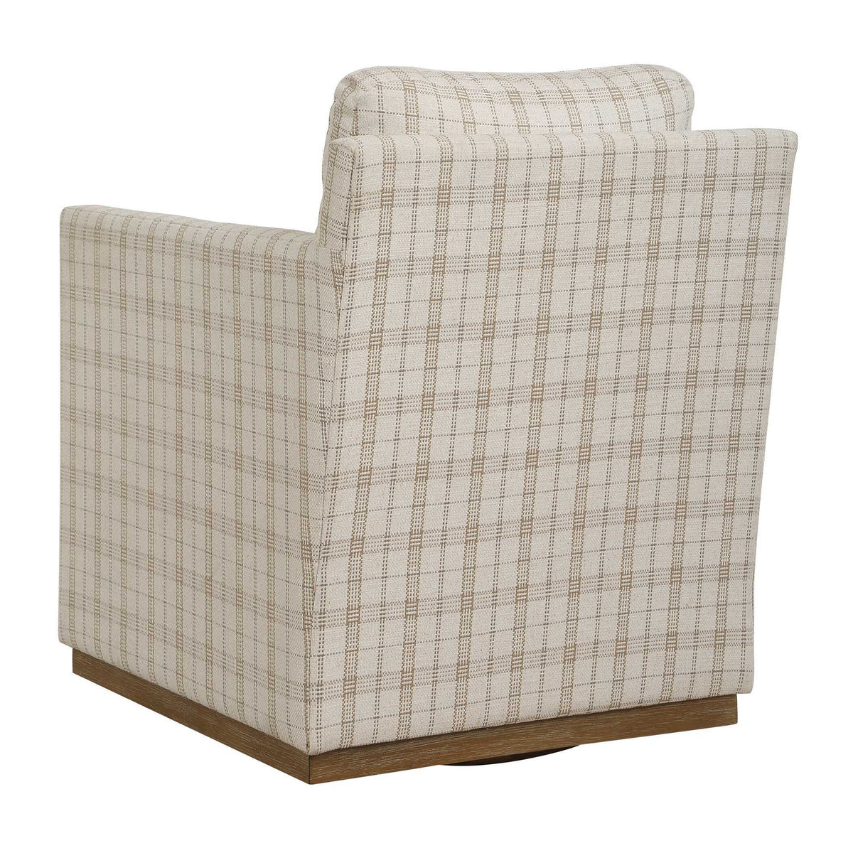 Basie Casual Linen Swivel Chair White - Beige by Uttermost - View 8