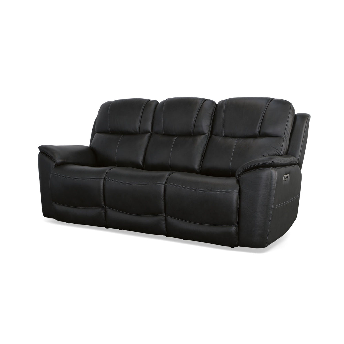 Crew Power Reclining Sofa With Power Headrests & Lumbar - Raven | Flexsteel