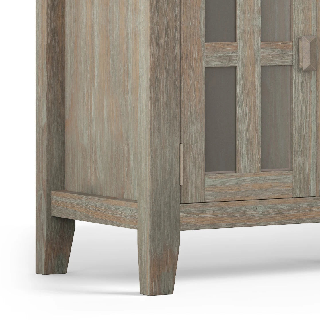 Artisan 72 inch Wide Solid Wood TV Stand in Distressed Grey For TVs up to 80 inches - sold by Home Elegance USA