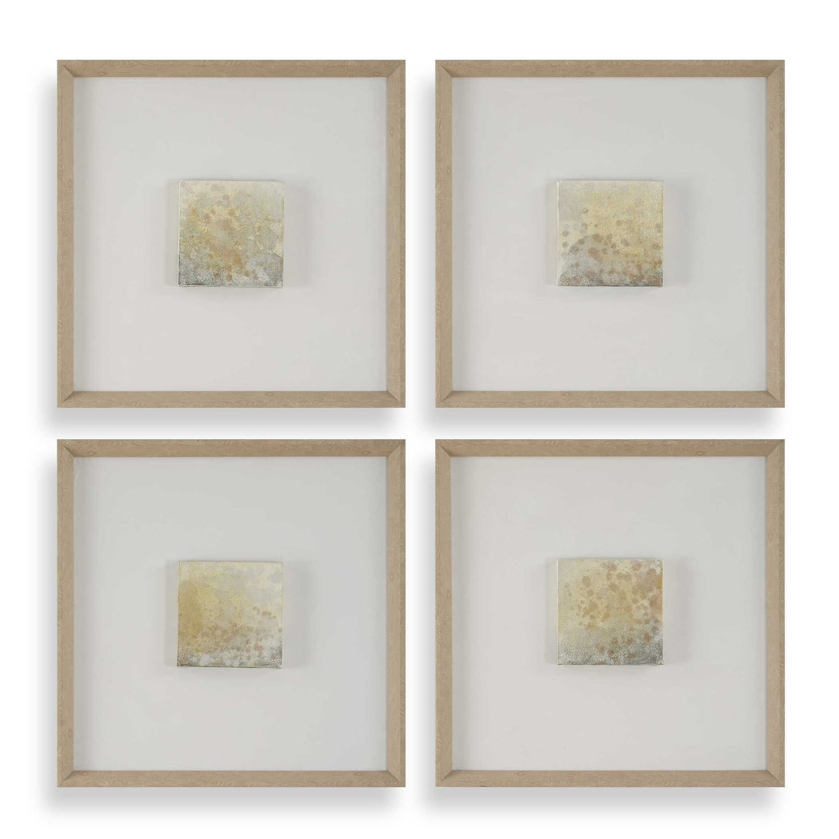 Now & Then Abstract Art (Set of 4) - Light Brown by Uttermost - View 1