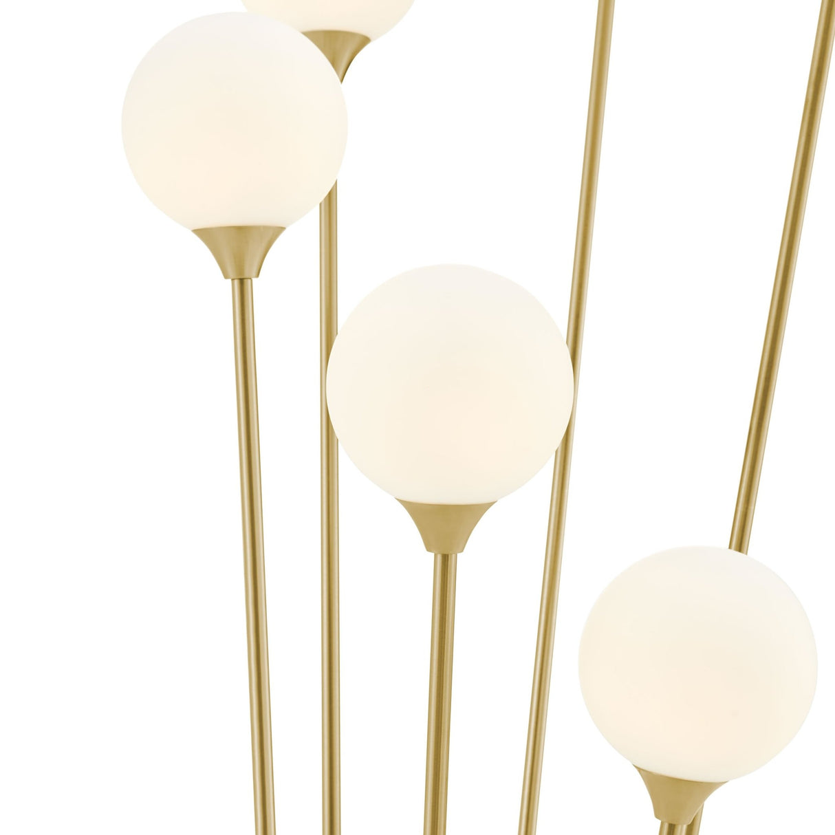 Anechdoche 6 Lights Gold And White Floor Lamp | Finesse | Home Elegance USA