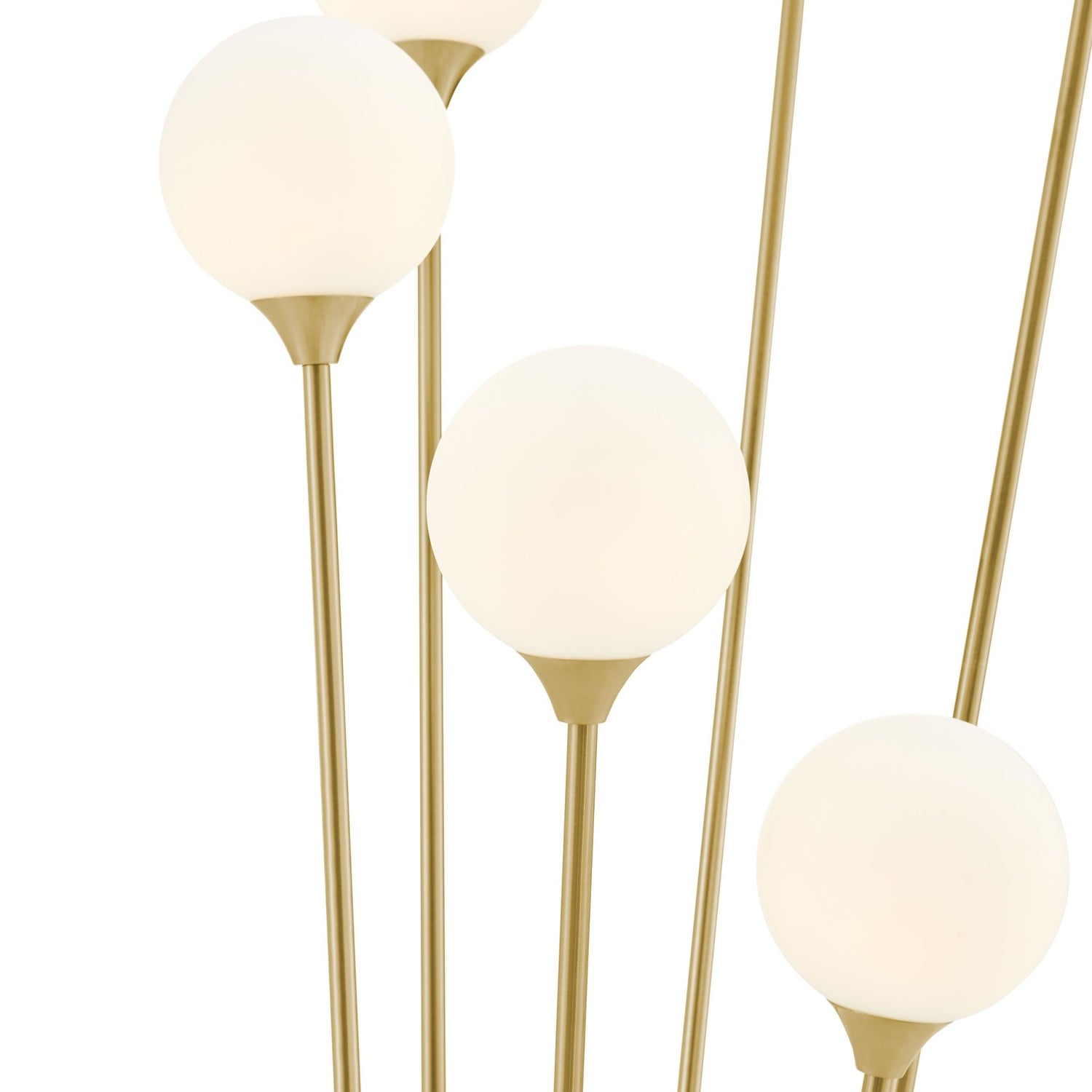 Anechdoche 6 Lights Gold And White Floor Lamp | Finesse | Home Elegance USA