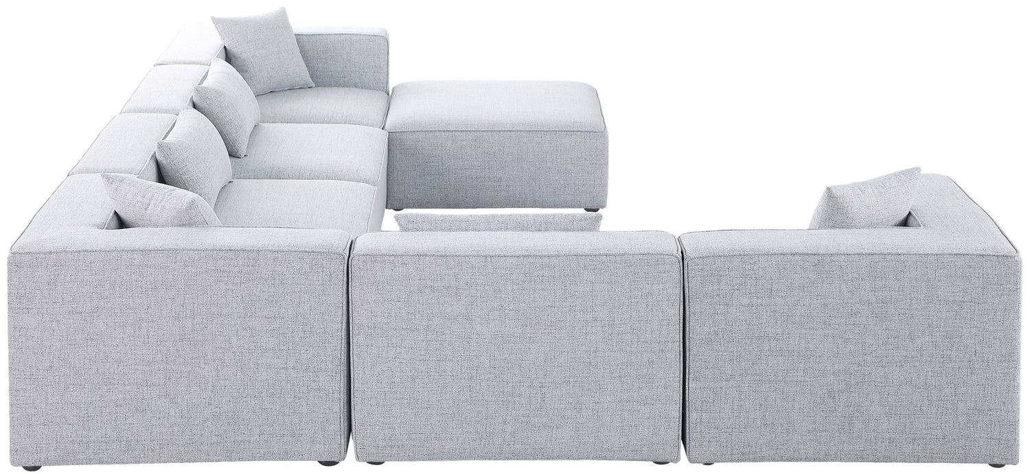 Cube - Modular Sectional 7 Piece - Gray - Fabric | Home Elegance USA