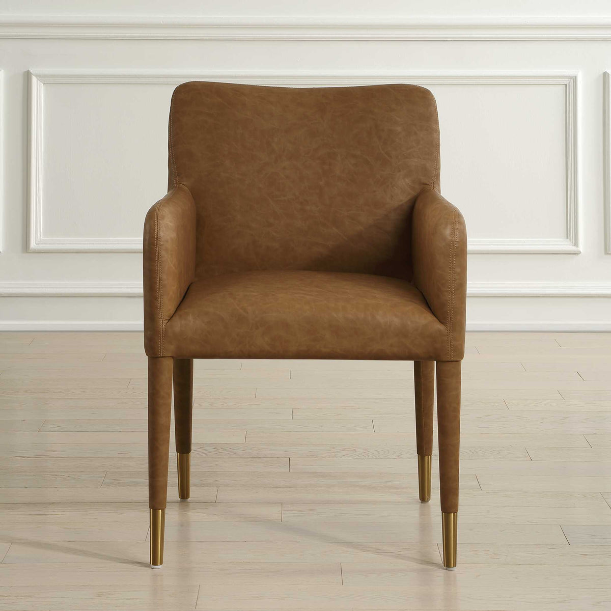 Conifer Dining Armchair Camel - Dark Brown by Uttermost - View 2