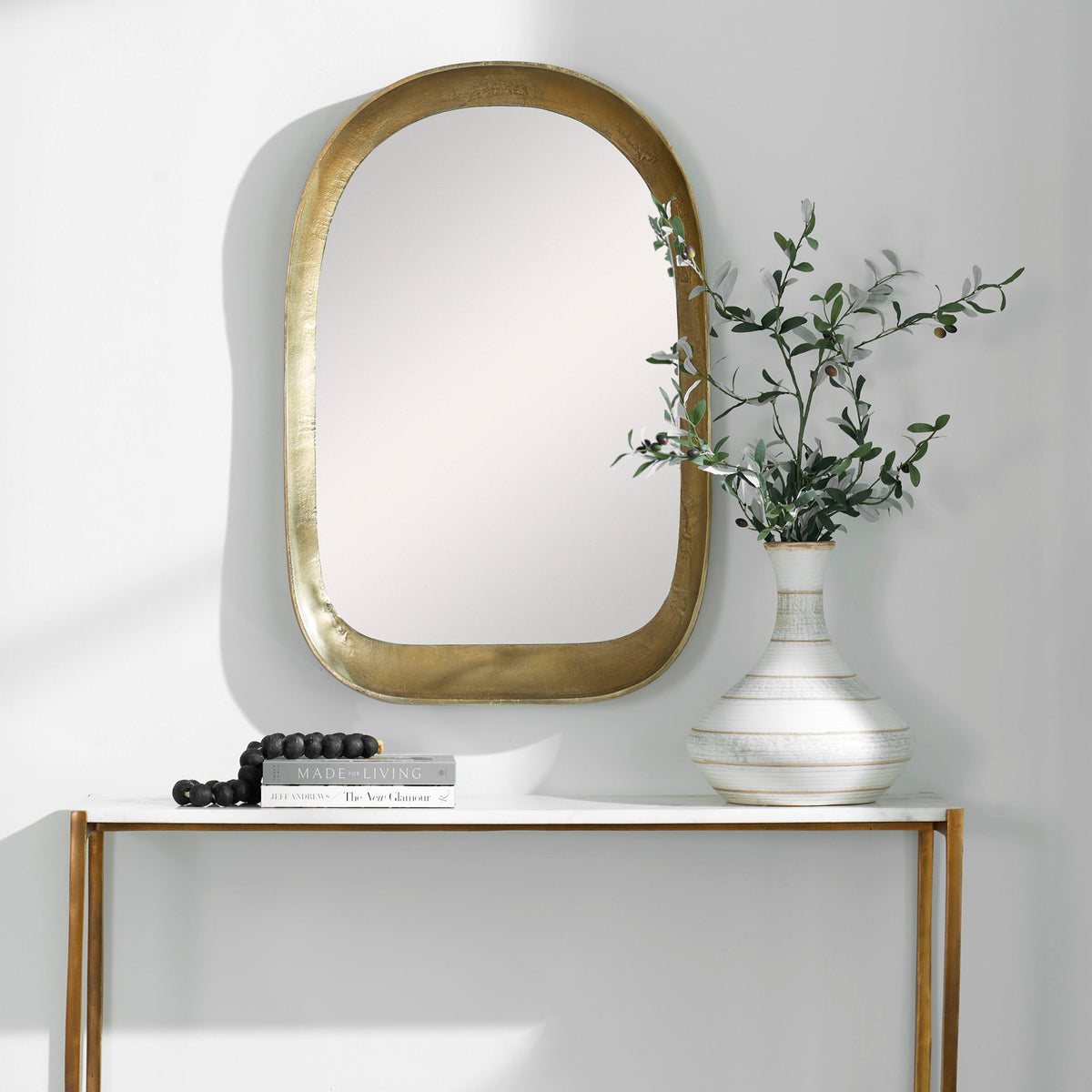 Bradano Brass Arch Mirror - Bronze by Uttermost - View 2