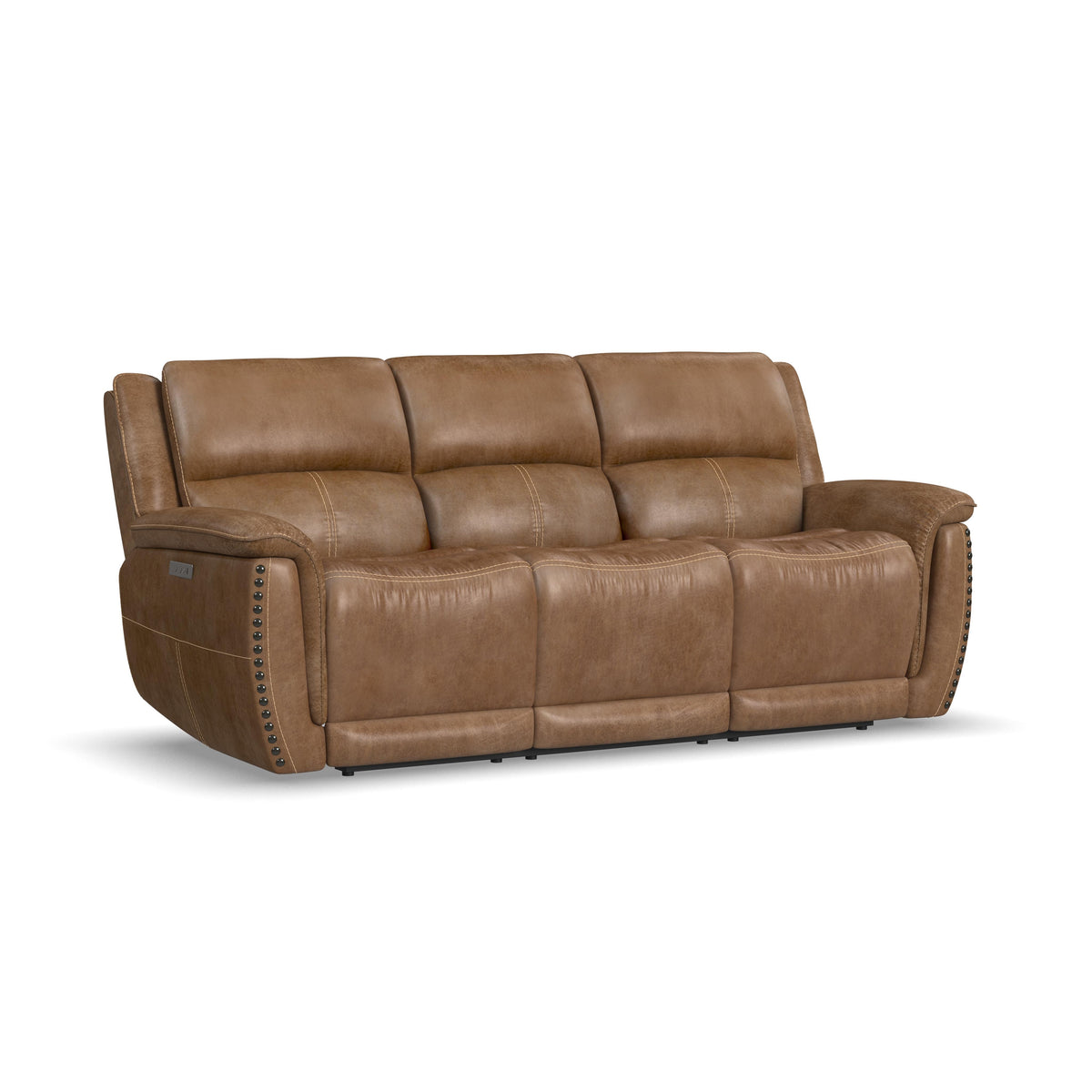 Beau Power Reclining Sofa With Power Headrests - Silt | Flexsteel