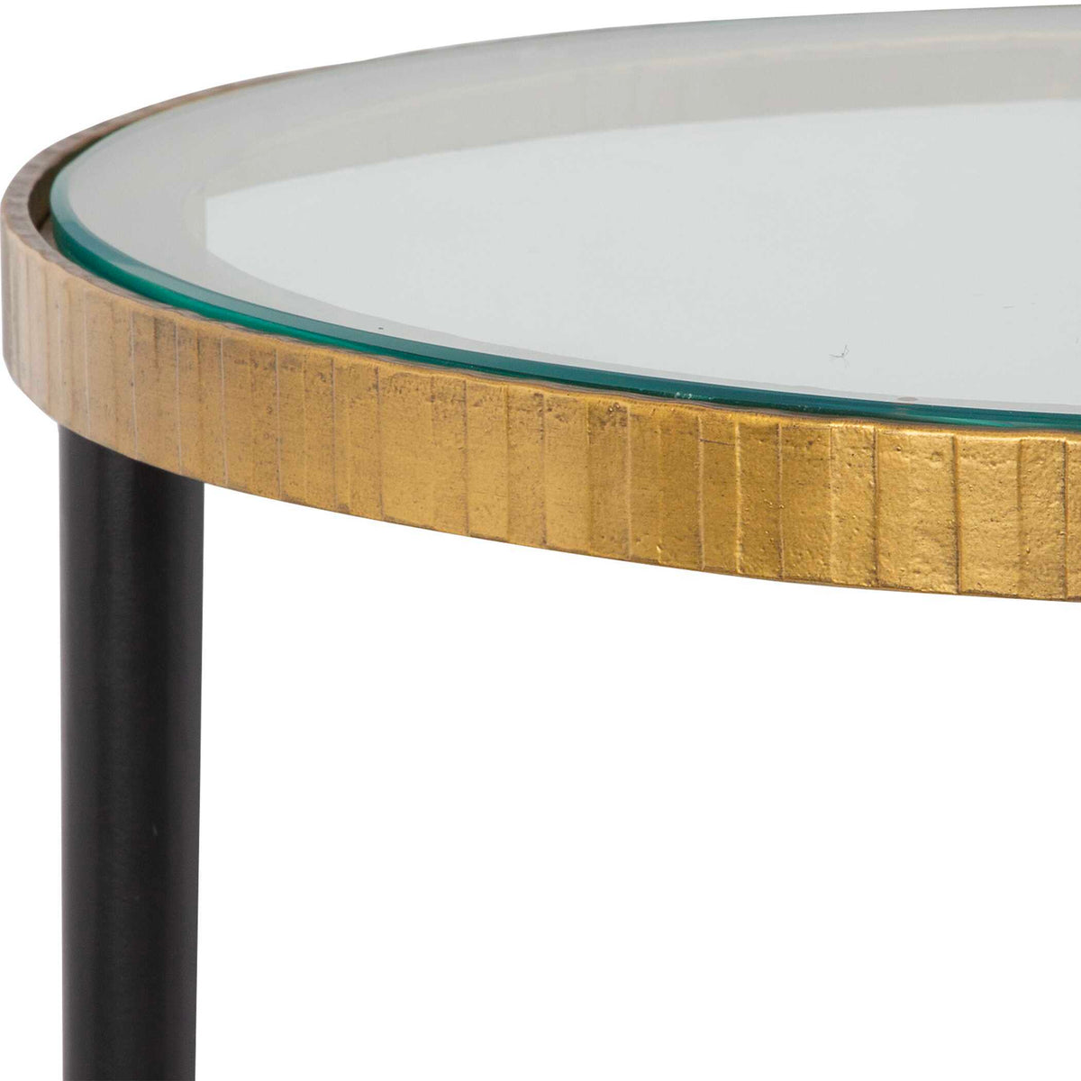 Stiletto Side Table Antique Gold - Gold / Black by Uttermost - View 4