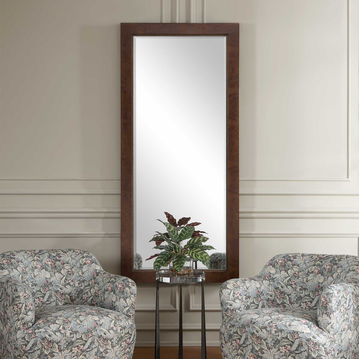Durant Tall Wood Mirror - Dark Brown by Uttermost - View 2